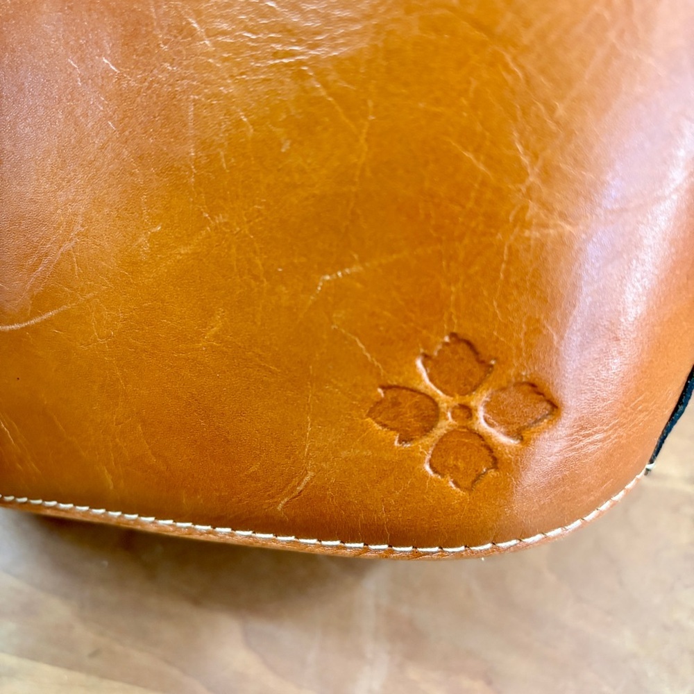 Patricia Nash Lavoria Brown Leather Top Zip Crossbody Bag - No Chain or Strap - Picture 4 of 16